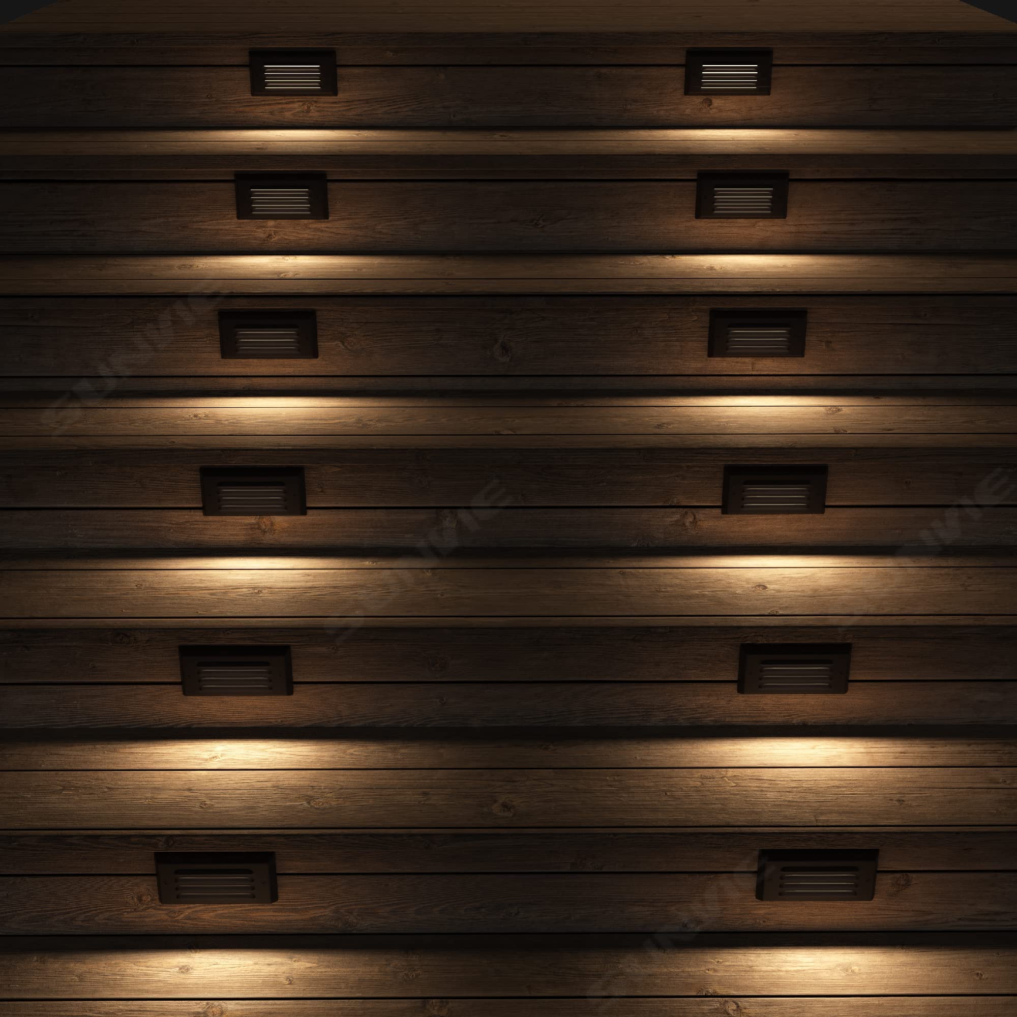 SUNVIE Low Voltage Step Lights Outdoor 5W LED Stair Lights with