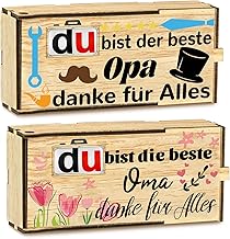 Du bist der beste Opa & die beste Oma - Danke für alles - Gift for Grandparents, Grandma and Grandpa Gift, Birthday