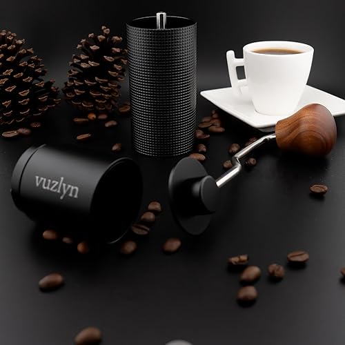 Miniatura 8 de Molinillo de café manual VUZLYN RidgeGrind Plus  Portátil y elegante, molinillo de café de mano con rebabas cónicas de acero inoxidable, molido