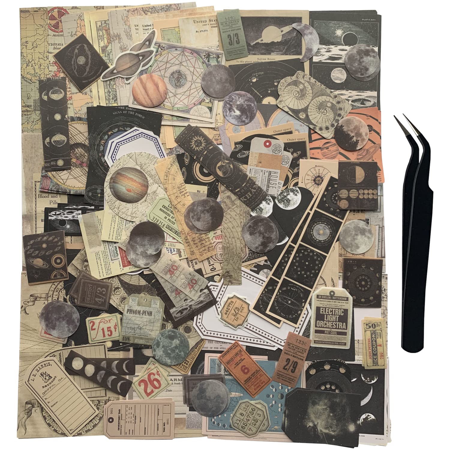 Buy 200pcs Vintage Scrapbooking Supplies Kit Journaling Supplies Aesthetic Stickers for