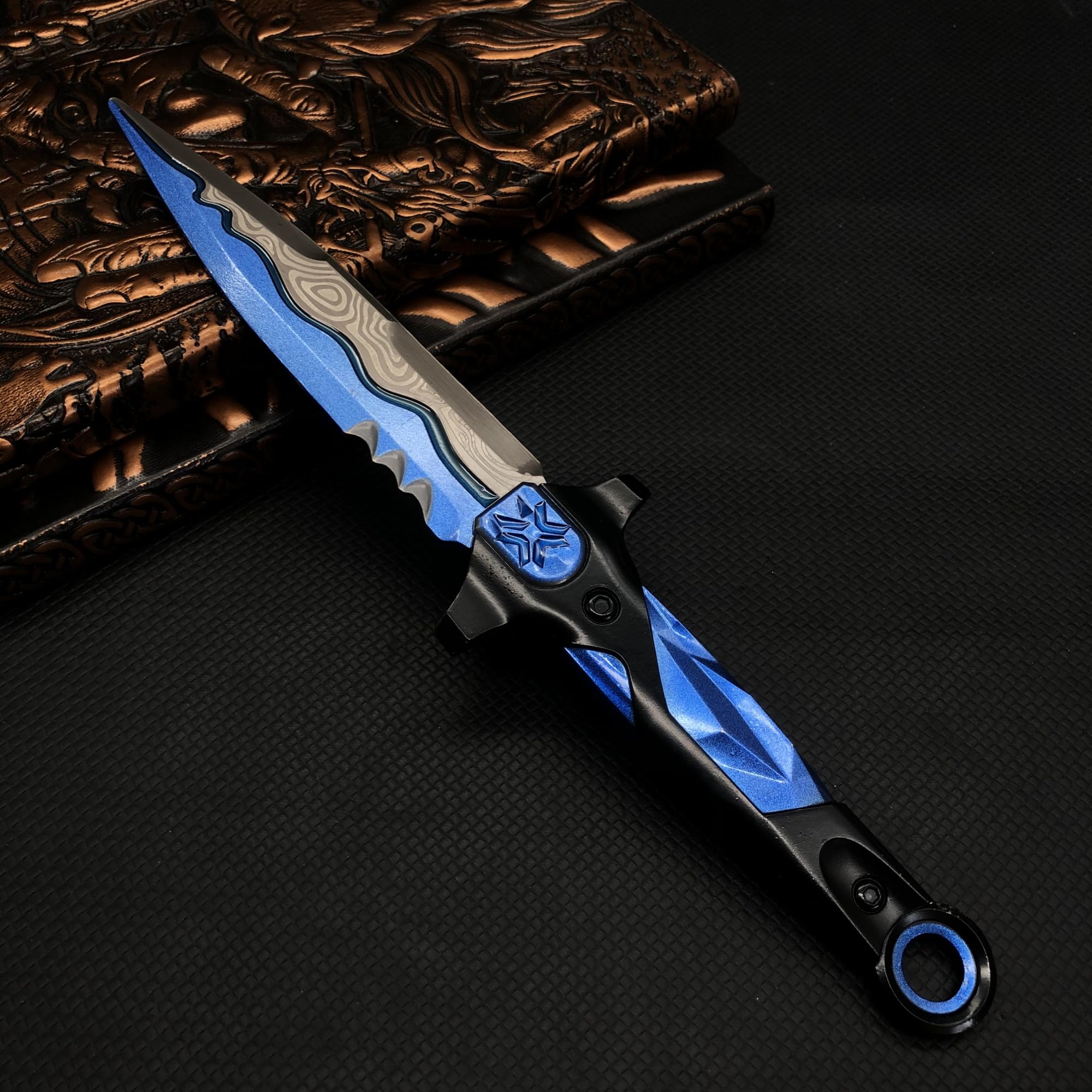 CHIMOK LIFE Throwing Spikes Set of Three, Stainless Steel Throw Knives with Leather Sheath