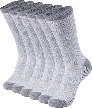 Sunew 3 Pairs Viscose Bamboo Socks, Unisex Cushioned Comfortable Crew Workout Hiking Socks
