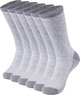 Viscose Bamboo Socks, Unisex Cushioned Comfortable Crew Workout Hiking Socks 3 Pairs