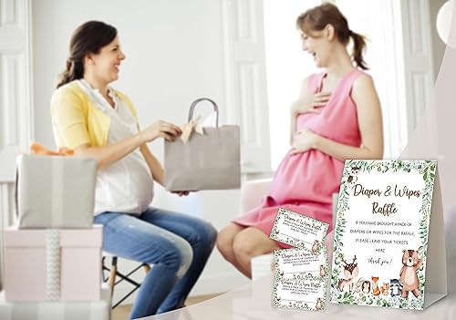 Miniatura 5 de Greenery Safari - Juego de baby shower de animales africanos de la selva, pañales, rifas de pañales para baby shower, centros de mesa de baby