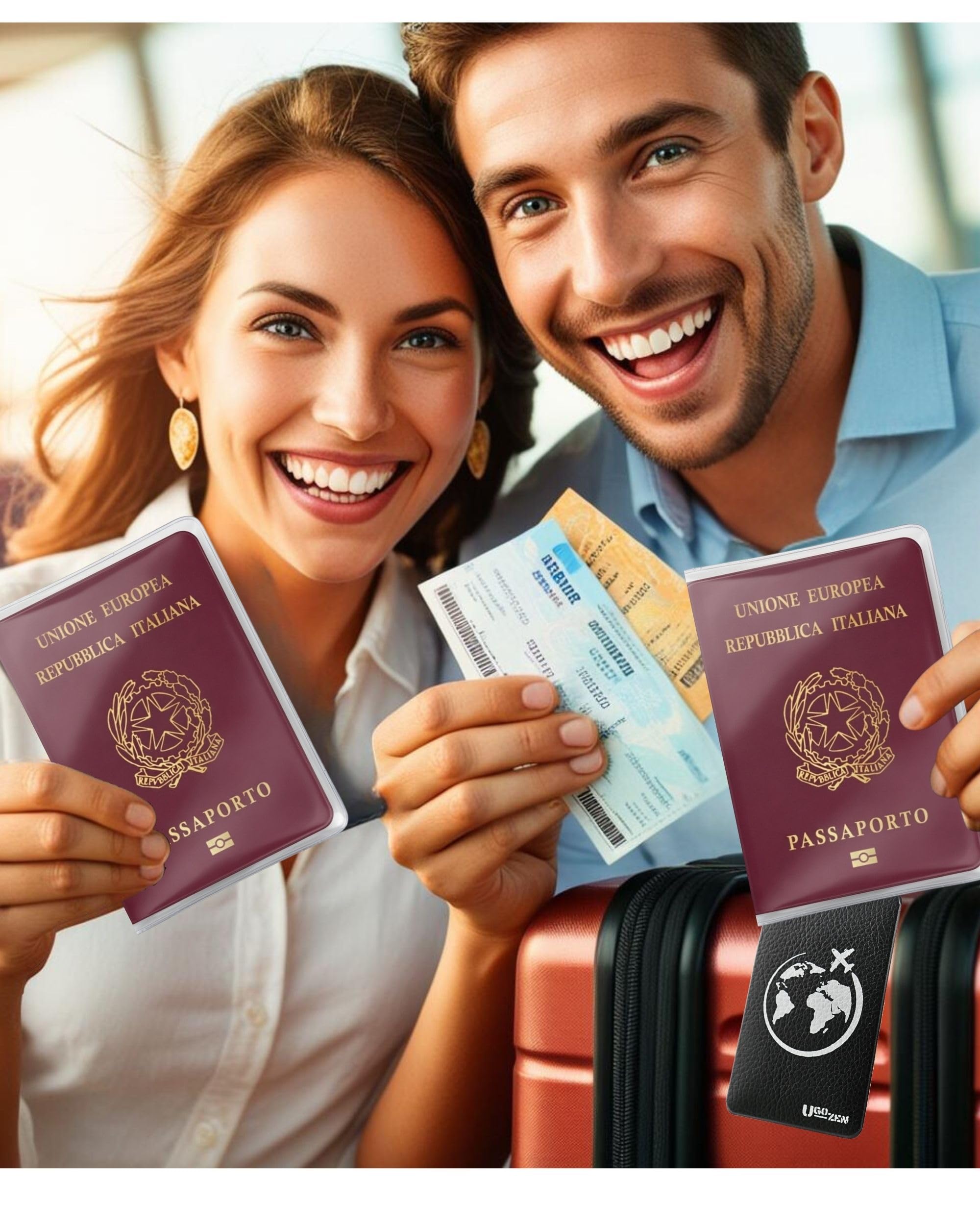 Ugozen Porta Passaporto Transparente | Etui di Protezione Pratico per Passaporti | Pochette per Passaporto da Viaggio - Protezione Ottimale (2)