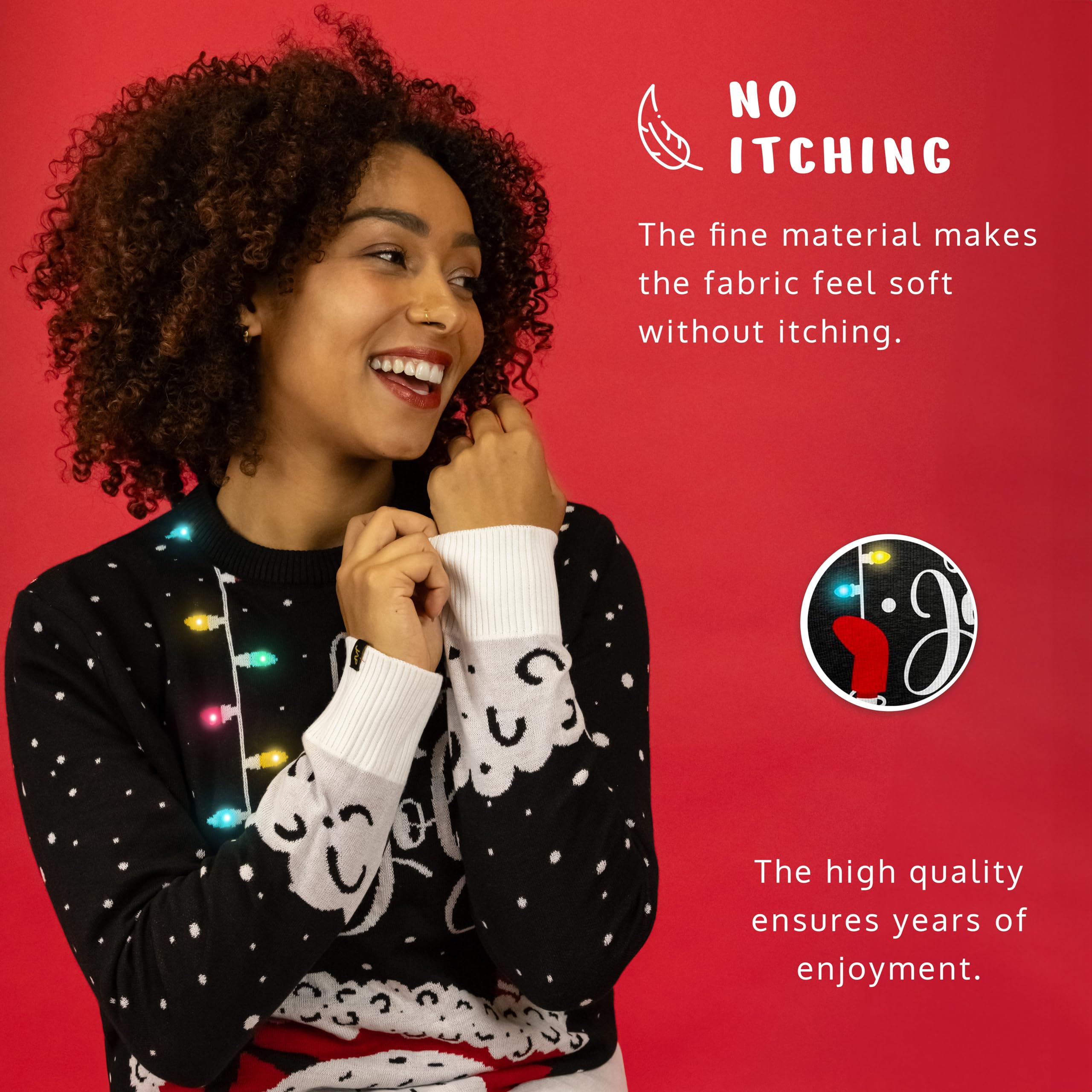 JAP Christmas - Pull de Noel - Pull Noel pour Femme et Homme - Pull Moche de Noel - LED