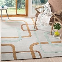 Hand-Tufted Modern Design Carpet- 1 Inch Thickness (Grey Color, 3 x 5 Feet, Woollen)