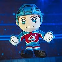 Vista 2 de Bleacher Creatures Colorado Avalanche Cale Makar - Peluche de 8 pulgadas NHL Kuricha sentado Soft Chibi inspirada en la NHL Superestrella