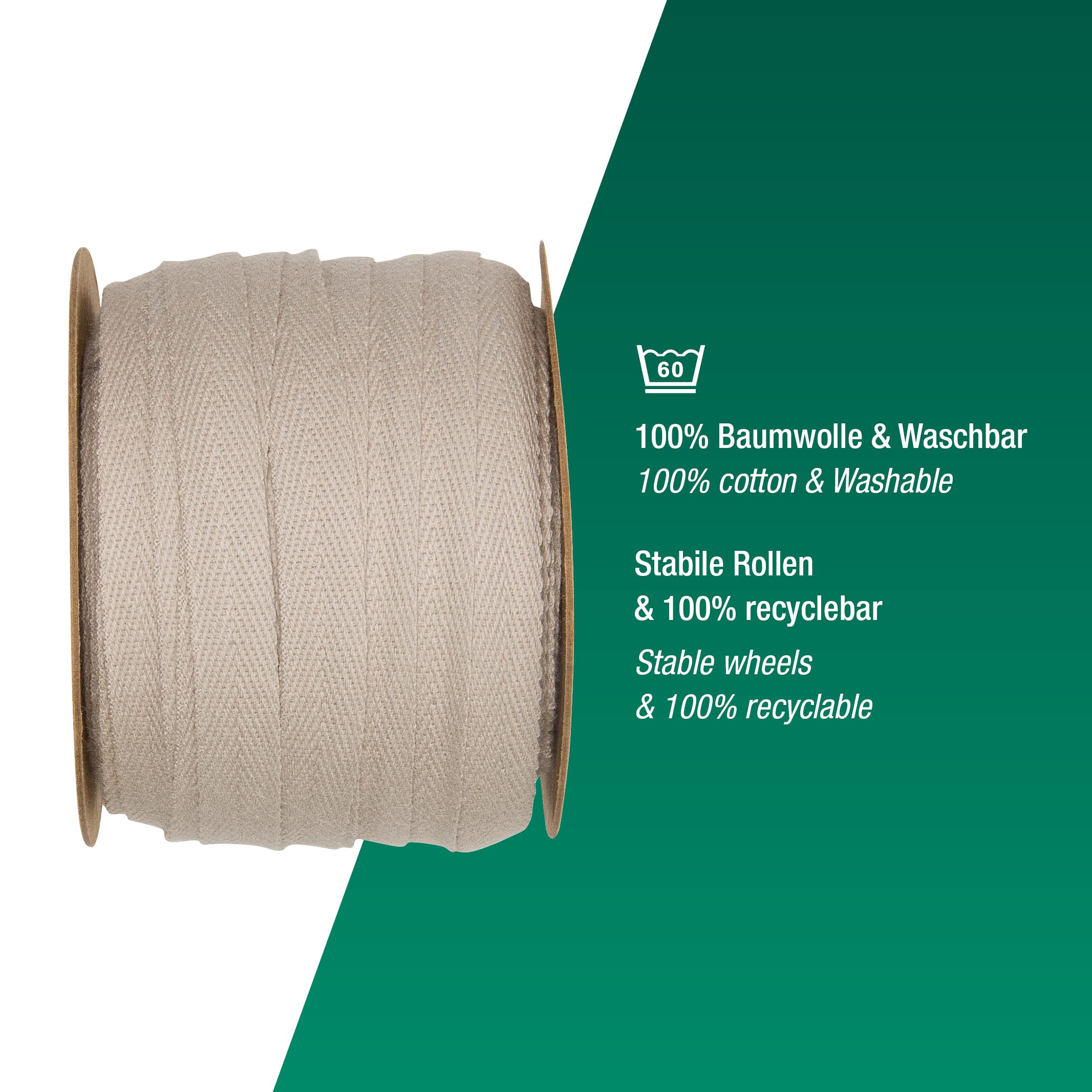 Halbach Seidenbänder Cotton Tape 10 mm x 30 m - Image 4