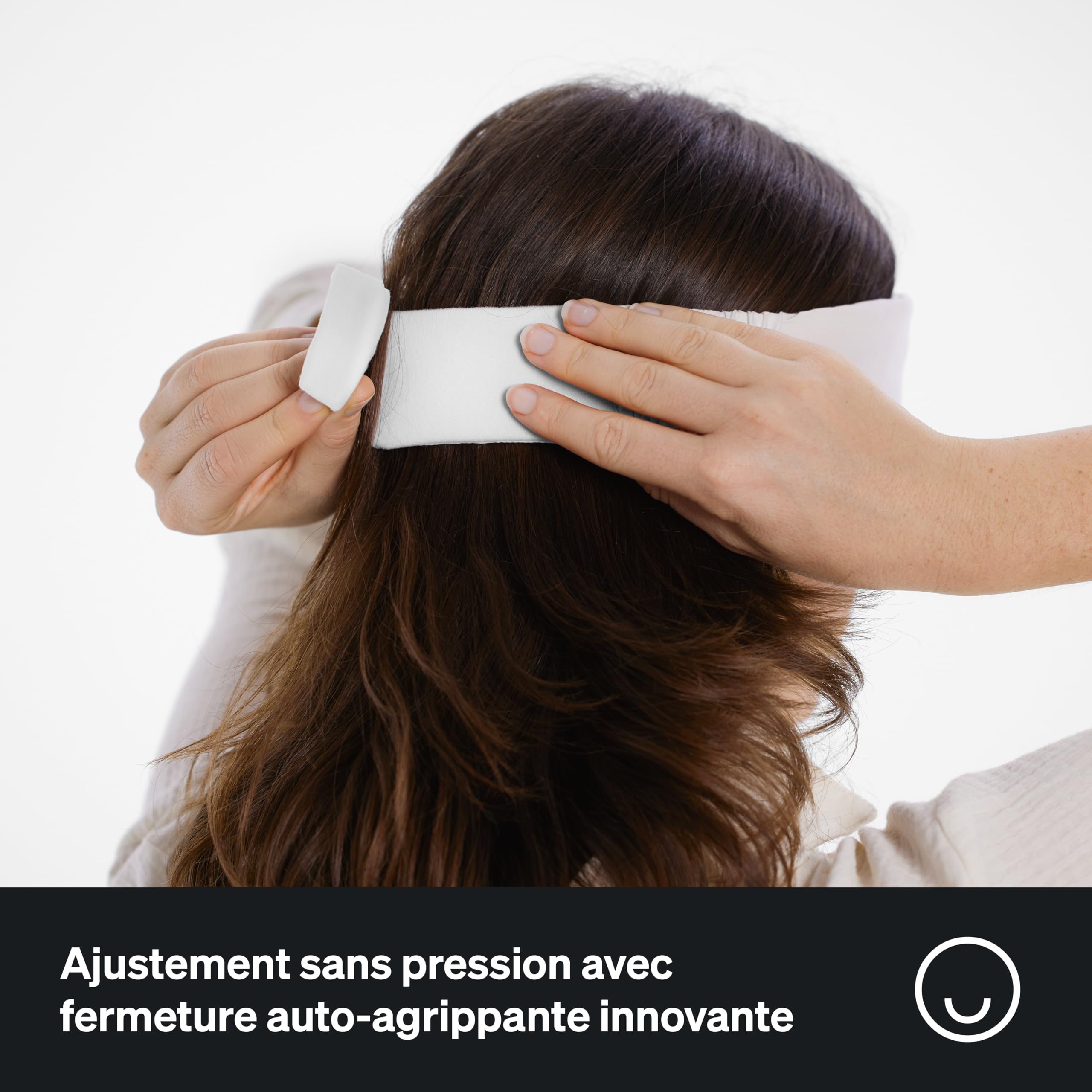 Masque de sommeil en Tencel™ Lyocell et viscose Cellliant avec fermeture , sans pression, extra doux, avec bouchons d'oreilles réutilisables, lavable à 30 °C