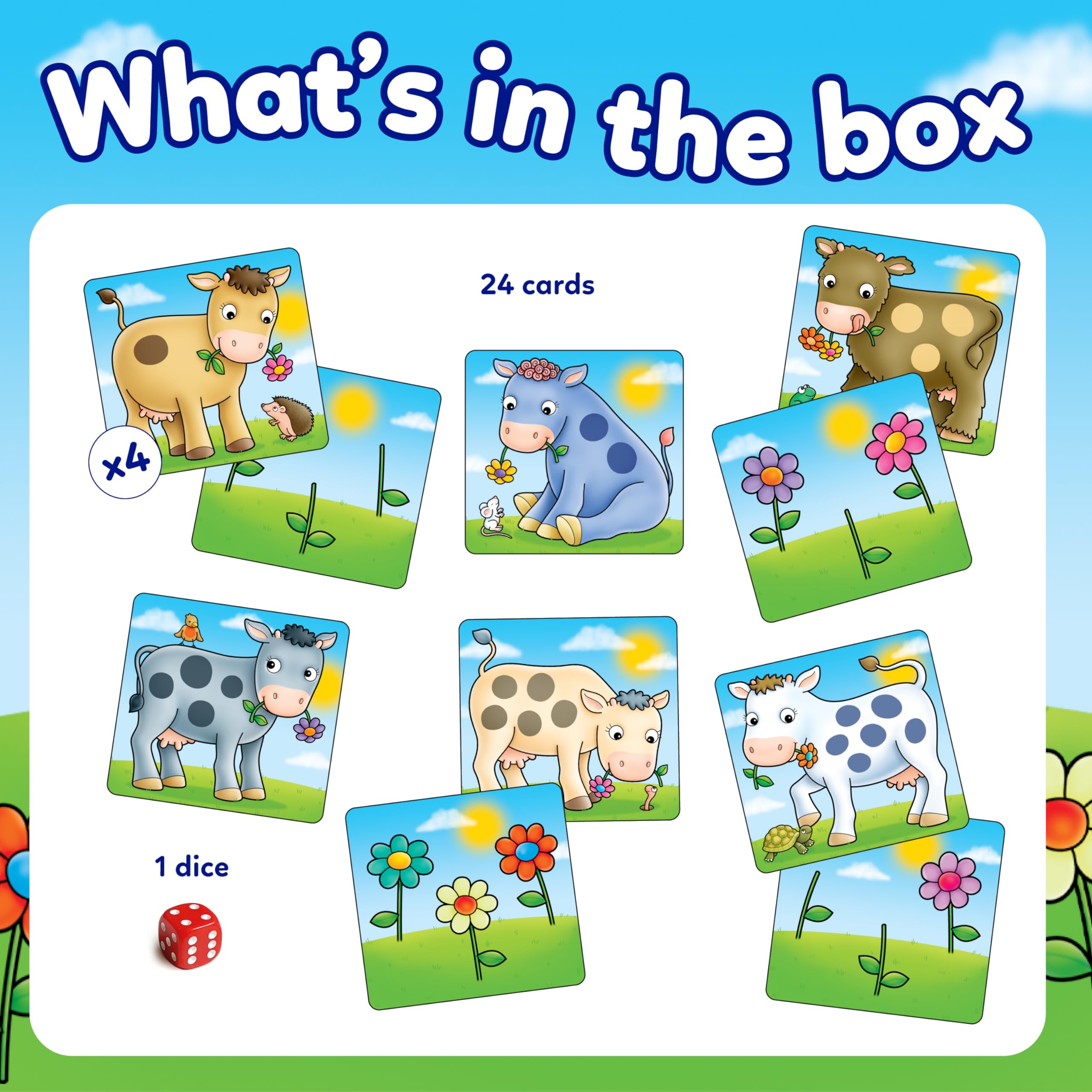 Orchard Toys Spotty Cows Mini Game for Kids Children’s Number and Matching Travel Game. 3-6 years old, Multicolor, Medium - Image 2