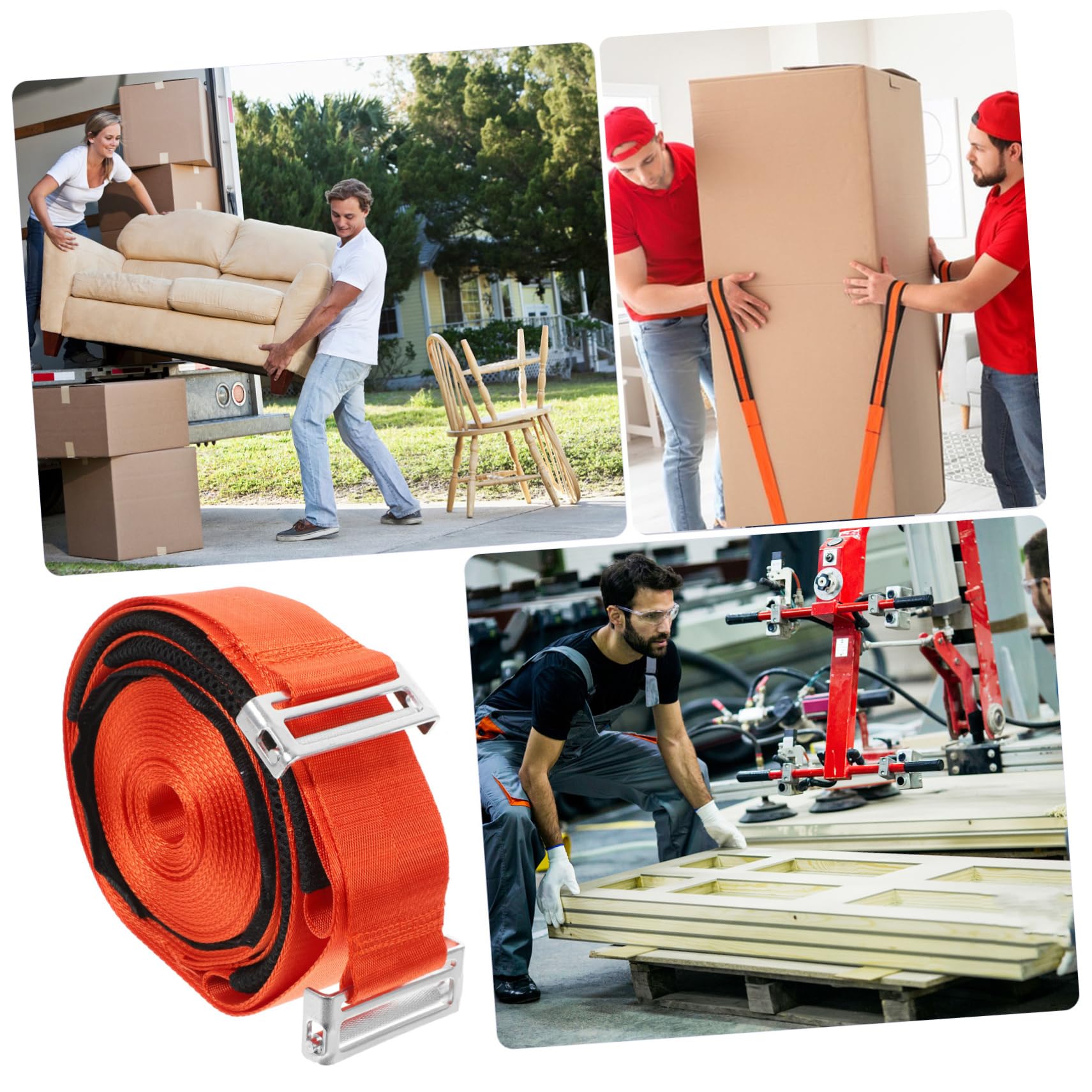 Mipcase 2 pezzi Cinghie Antiscivolo per Sollevamento Straps per Trasporto Pesante per Sofa Letti e Elettrodomestici con Materiale Resistente e Design Pratico