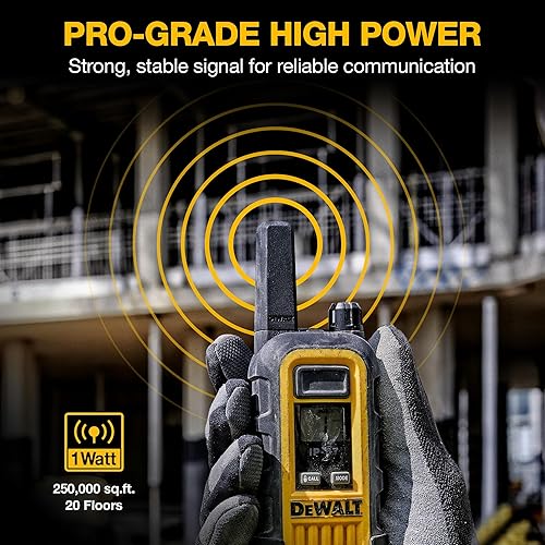 Vista 2 de DEWALT DXFRS Walkie Talkie 2 Way Radio, 1 Watt