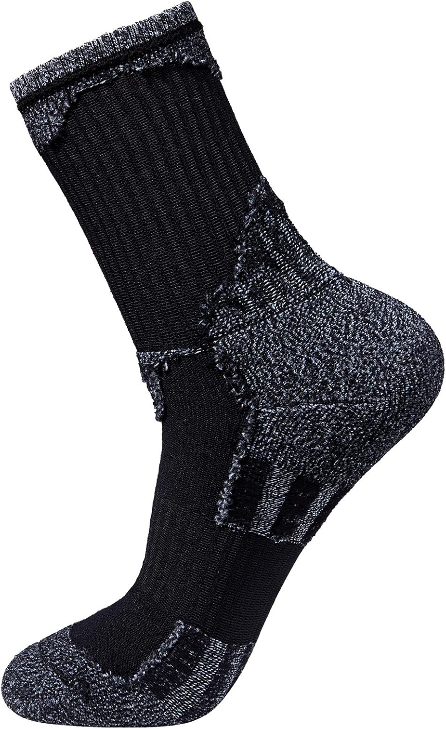 Men's Padded Anti Odor Blister Resistant Ankle Quarter Crew Hiking Socks, Size 7-12