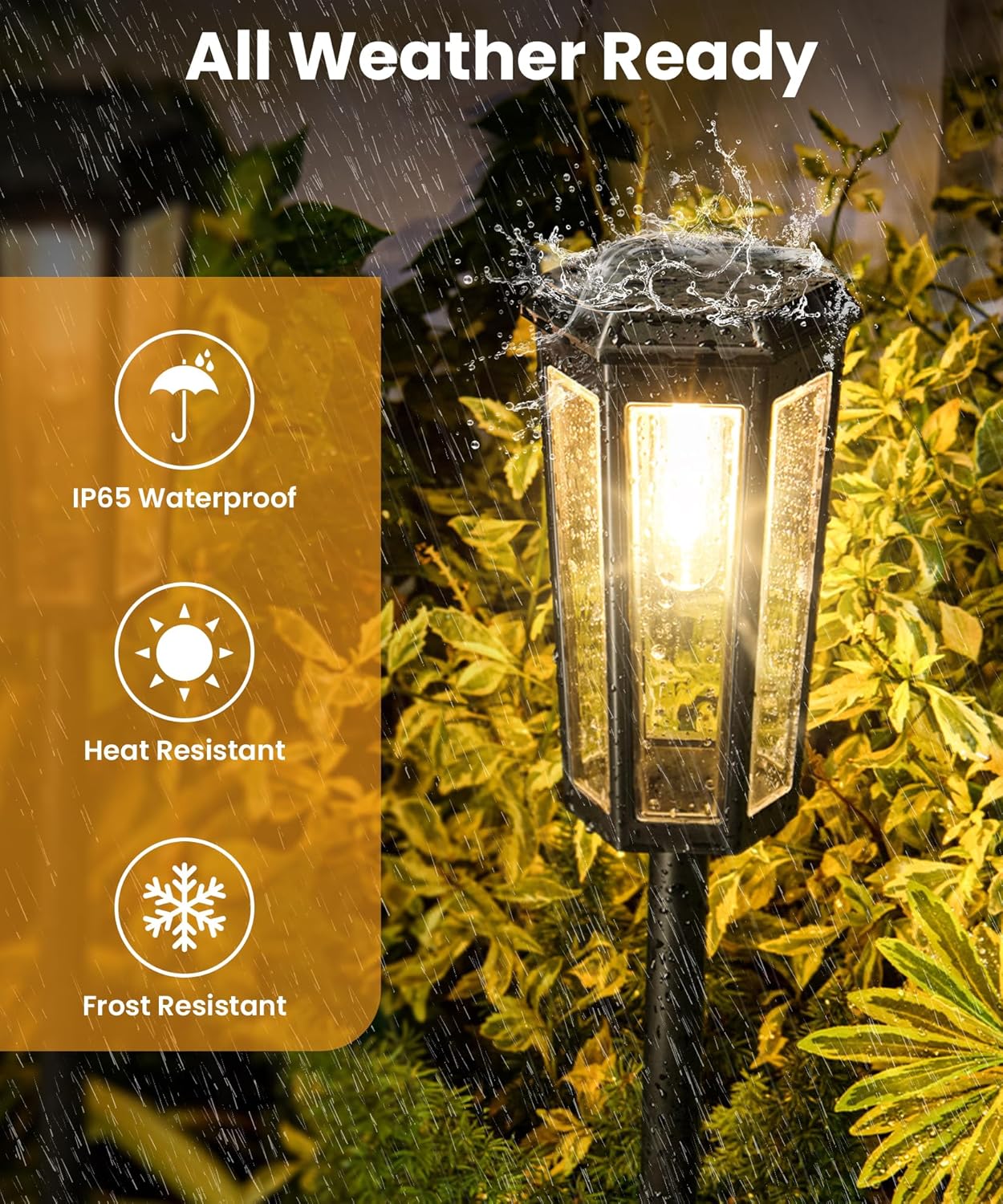 Solar Pathway Lights Outdoor, 6 Pack Garden Lights Solar Powered Waterproof IP65, 2 Modes Auto On/Off Pathway Lights Solar Powered Outdoor Landscape Lighting Yard Lights Walkway, Outside