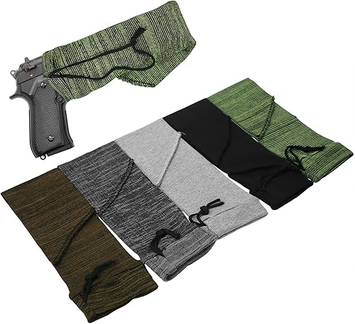 5 Pcs Gun Socks Case Sleeve, 164754" Silicone Treated Moisture Proof Gun Socks Case, Widened Elastic Rifle Silicone Sock, Gun Protection Accessories