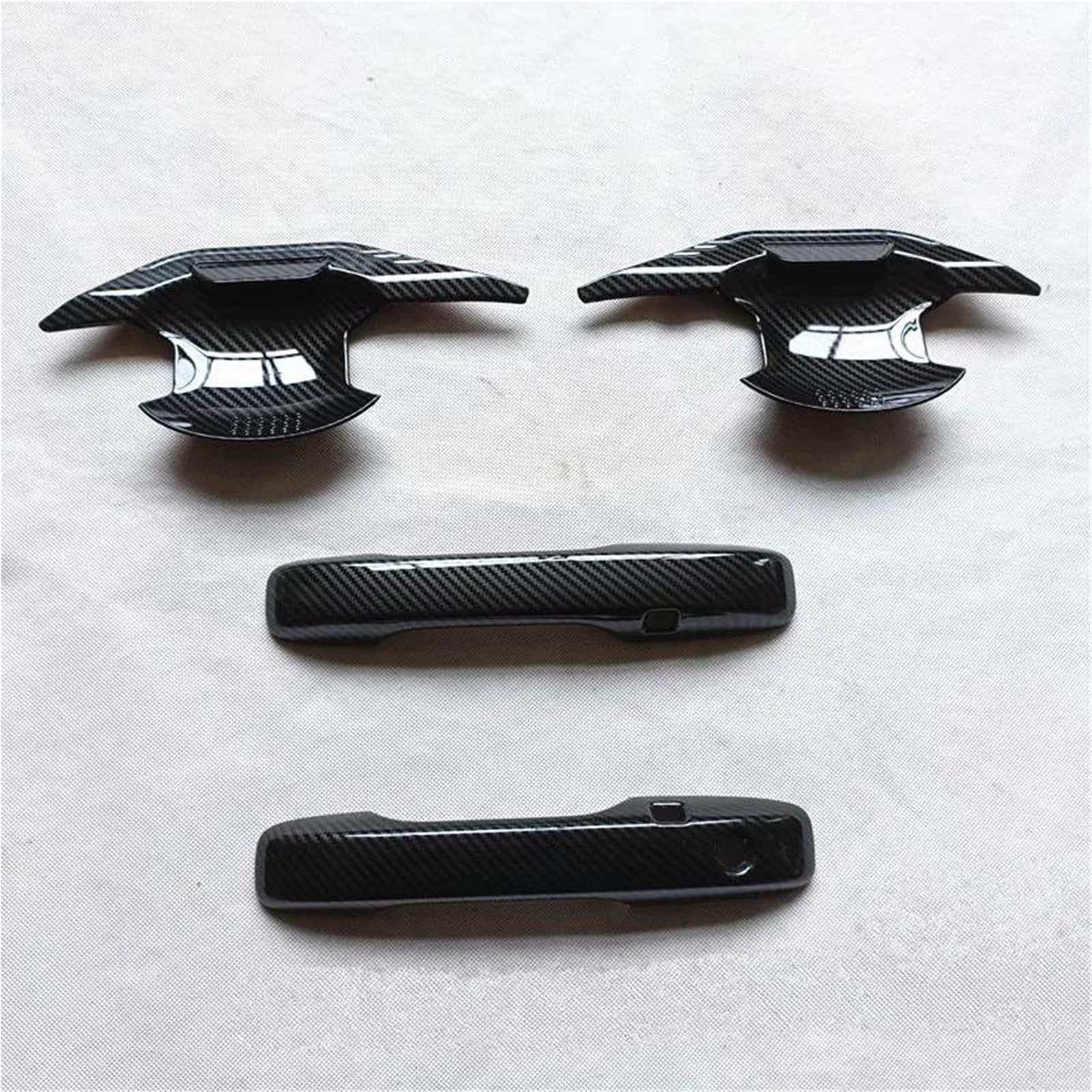KJHOPY Door Handle Bowl Cover Trim Plastic Carbon Fiber Accessories for HRV for Vezel 2022 2023 2024 2025(Font LHD)