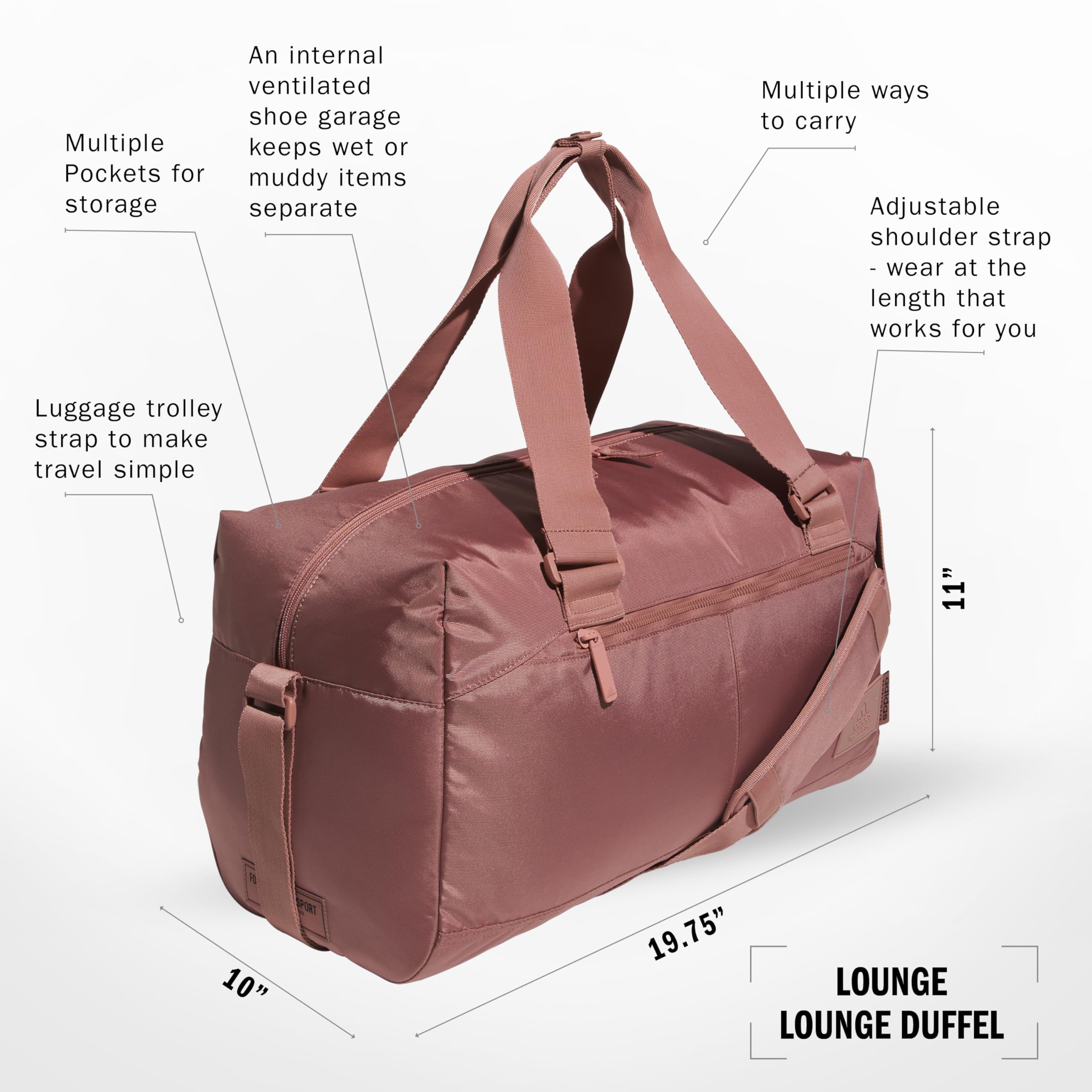 adidas Lounge - Bolsa de Deporte para Viaje y Gimnasio
