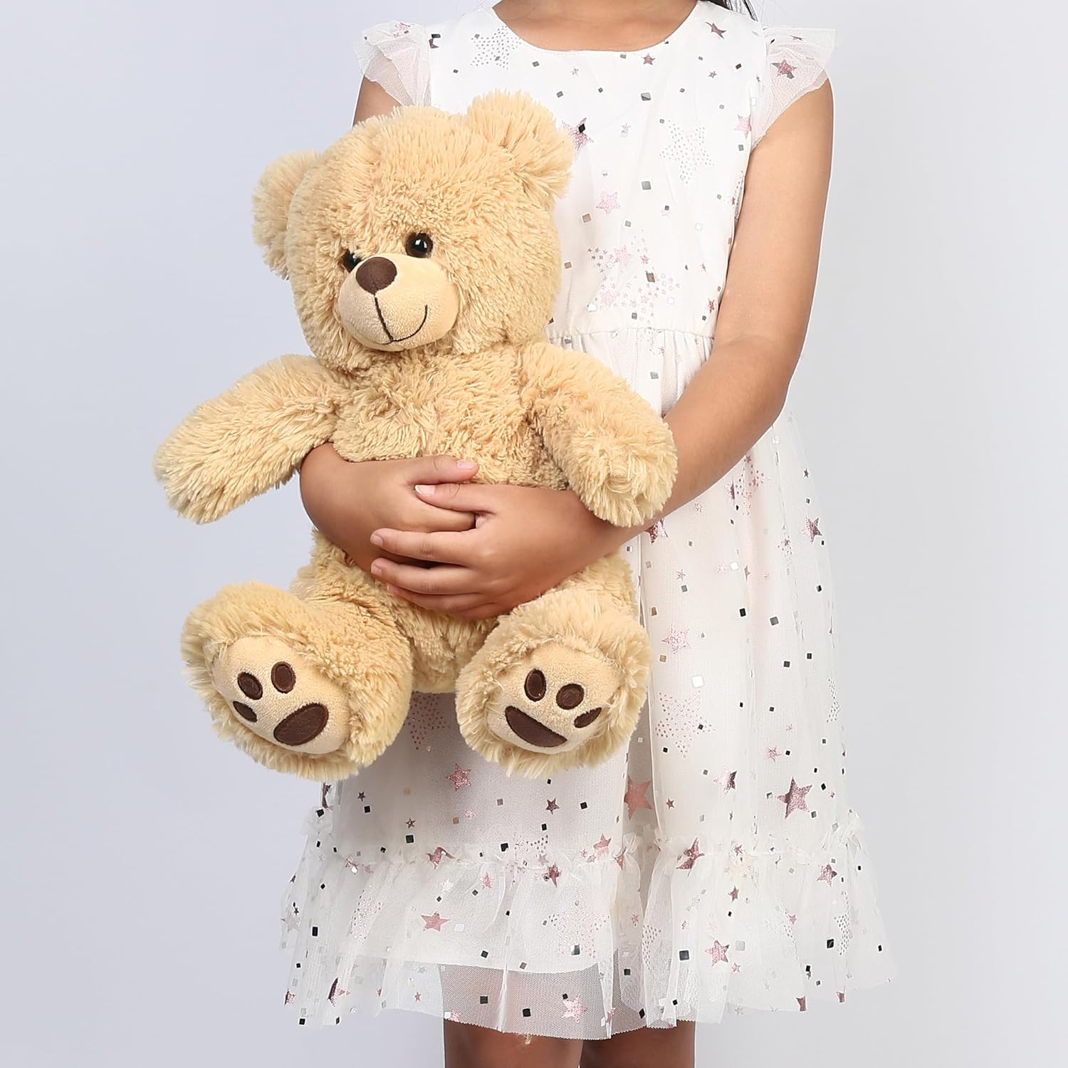 LotFancy Teddy Bear Stuffed Animal, 12 inch Brown Teddy Bear Plush Toy, Soft Plush Gifts for Kids Baby Toddlers on Baby Shower, Easter Decorations