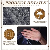Vista 3 de 6 fundas de plástico para sillas, fundas de plástico para muebles para interiores y exteriores, impermeables, transparentes, a prueba de polvo
