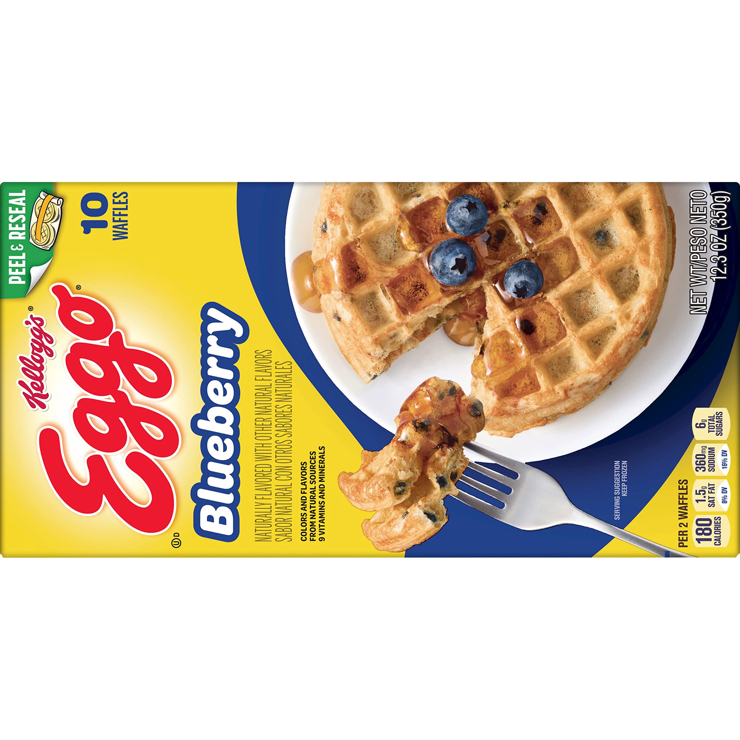 Buy Eggo Frozen Waffles, Frozen Breakfast, Toaster Waffles, Blueberry