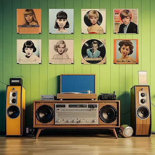 Miniatura 8 de LANXGNAN Estante de pared de vinilo negro, soporte de exhibición de discos de vinilo acrílico para mostrar tu lectura diaria de LP en la oficina y