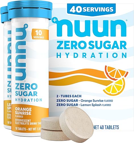 Nuun Tabletas de electrolitos de hidratación sin azúcar, sodio, potasio, cloruro, calcio, magnesio, sabores de frutas ligeros y deliciosos, sin