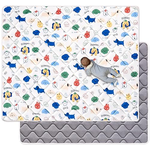 Tapete de juego de espuma prémium para bebés, 79 x 71 pulgadas, tapete de juego extra grande para bebés, niños pequeños, bebés, tapete de esponja