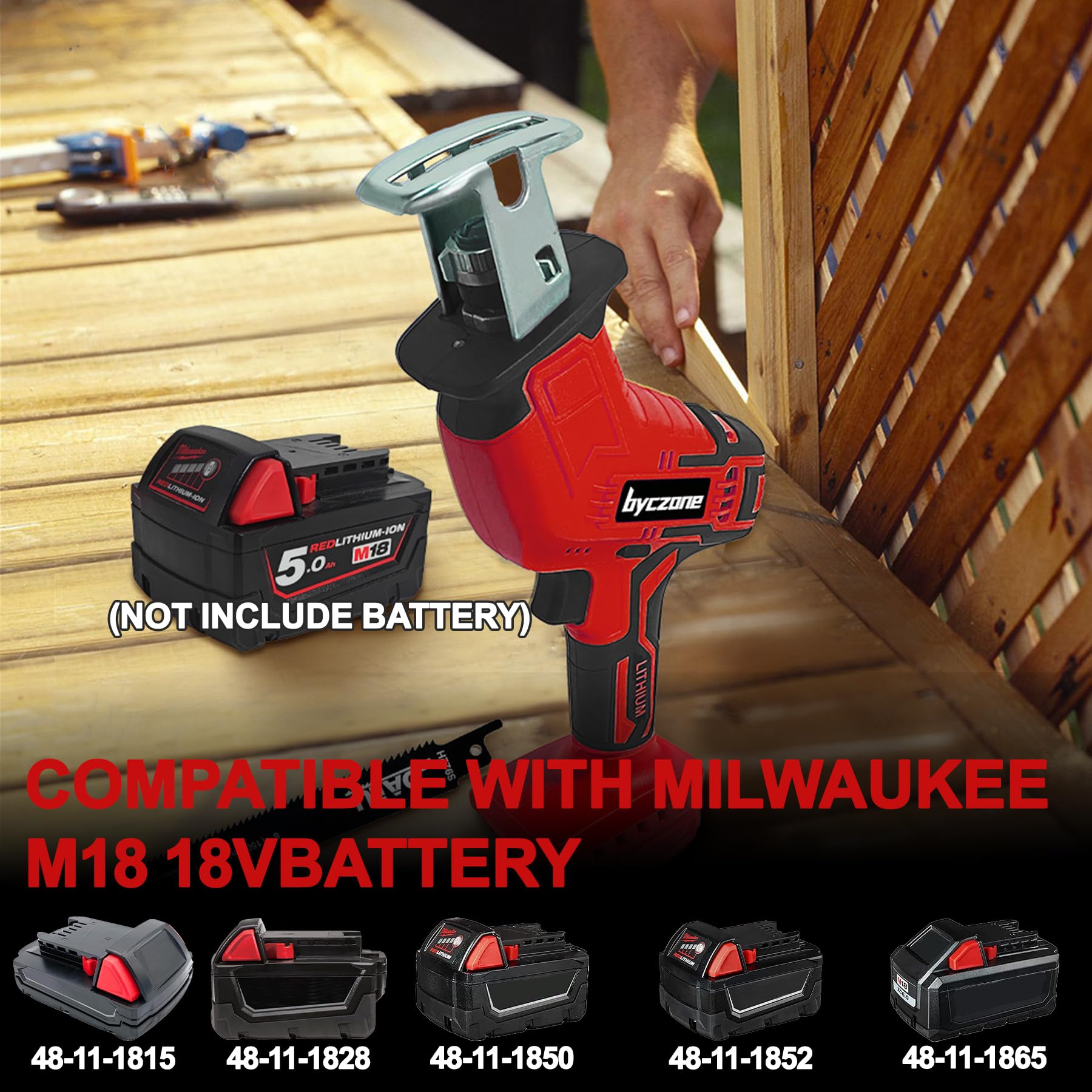 1pc 18V ブラシレスコードレスレシプロソー、4 枚の鋸刃付き 1pc 18V ブラシレスコードレスレシプロソー、4 枚の鋸刃付き 1pc