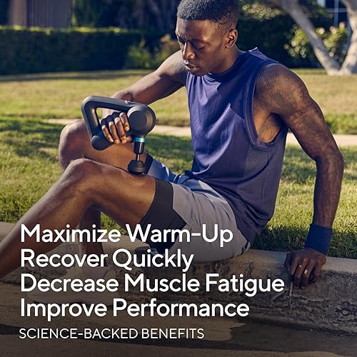 Miniatura 3 de TheraGun Elite Pistola de masaje de percusión ultra silenciosa para aliviar el dolor muscular de tejido profundo, masajeador eléctrico de mano