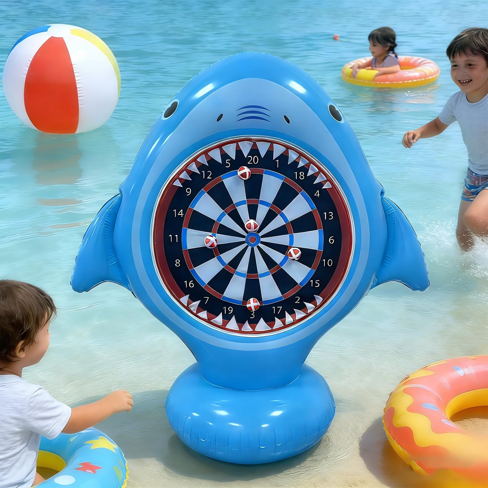 Bersaglio Freccette Gonfiabile per Giardino Giocattolo Piscina a Forma di | di freccette all'aperto Per famiglie, spiaggia, piscina, riunioni in giardino, feste, acquatico, campeggio in gia