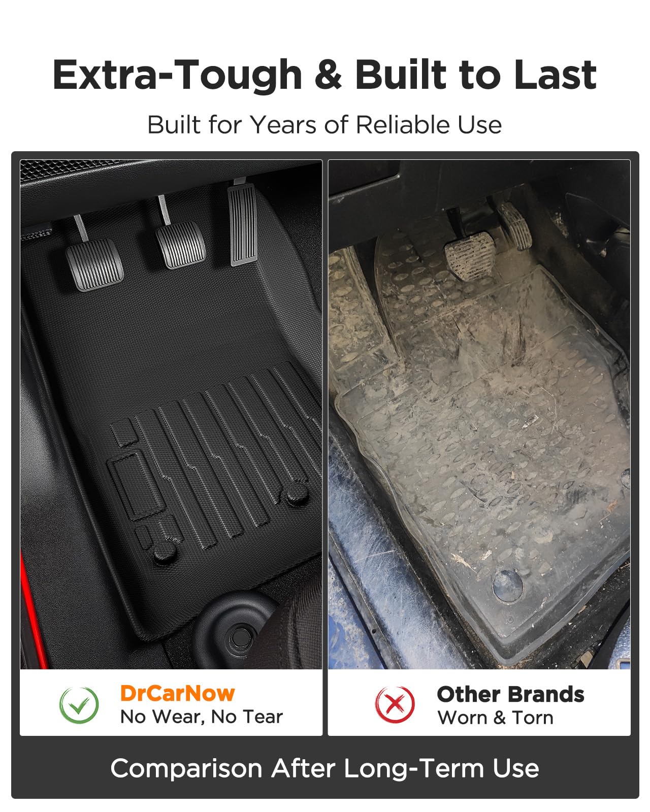 Car Floor Mats for Jeep Wrangler JK Unlimited 2007 2018 4-Door NOT for JL 2-Door Custom Fit for — view 6