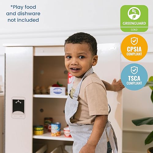 Vista 28 de ECR4Kids Refrigerador de cocina, juego de madera, natural