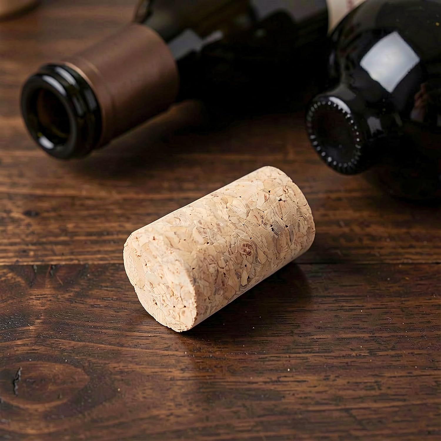 Ipetboom 60pcs Tapered Cork, Wine Bottle Stopper 4.80x4.17x0.98in Airtight