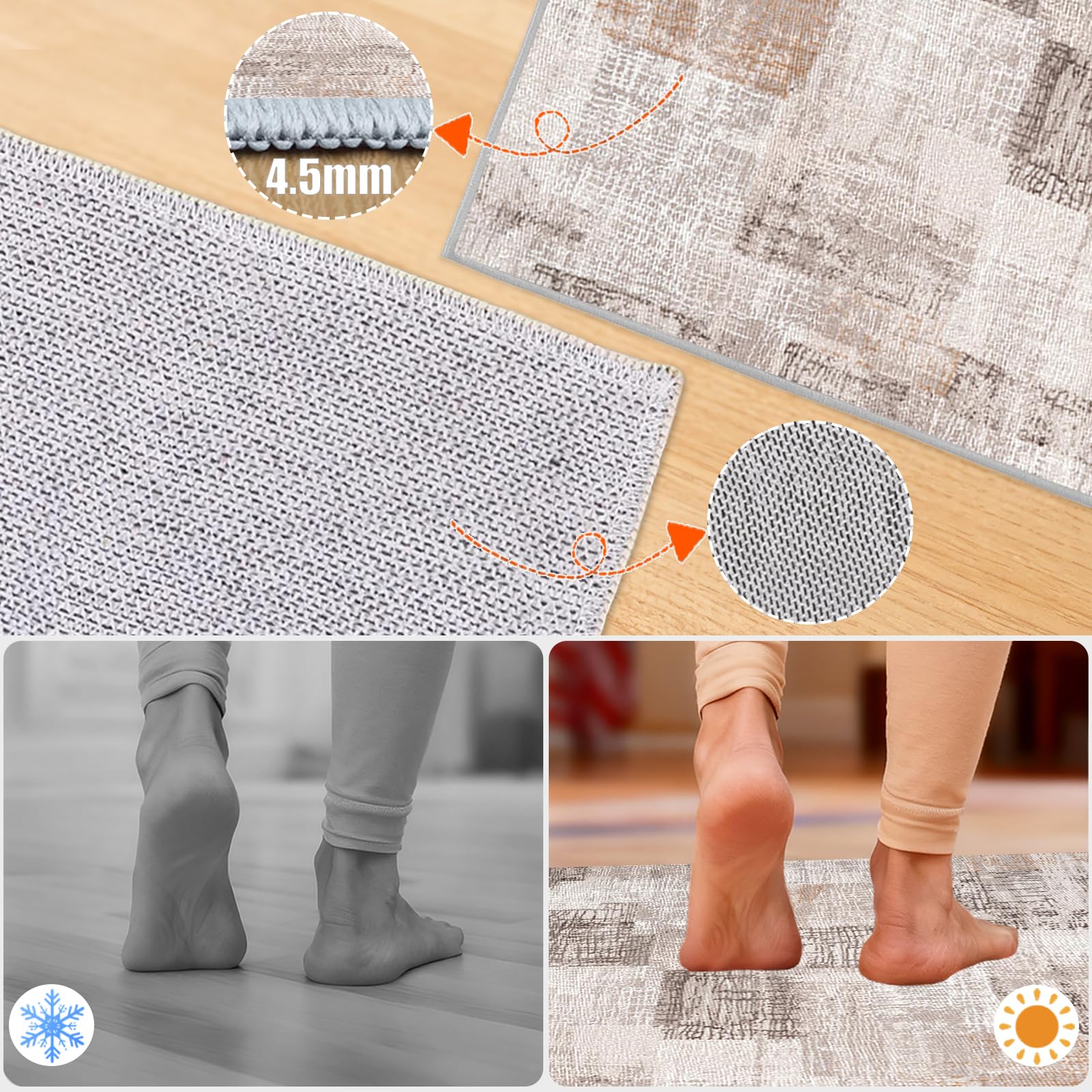 Alfombra Protectora Suelo Silla Ruedas, Alfombra Antideslizante para Sillas de Oficina, Protector de Suelos de Madera, Alfombra Pequeña para Suelos de Oficinas y Estudios 140x190cm