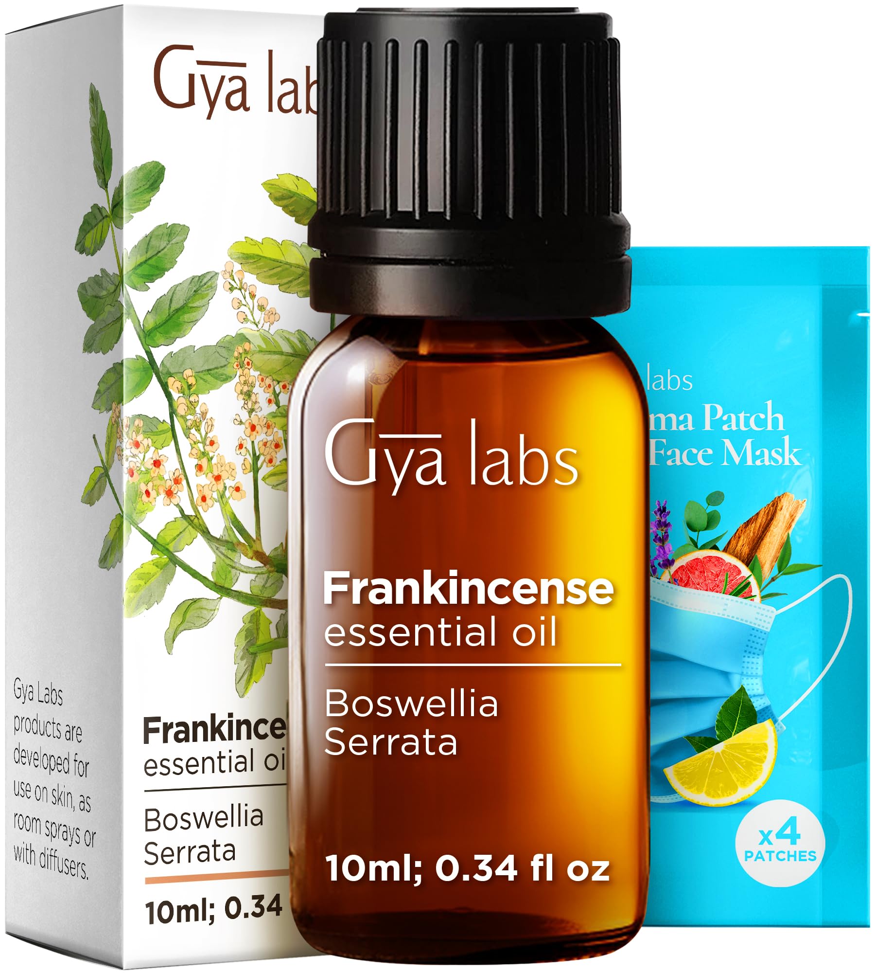 Gya Labs Frankincense Essential Oil for Body Comfort - 100% Natural Frankincense Oil for Skin - Frankincense Oil for Face & Diffuser (10 ml)ClimatePartner certified
