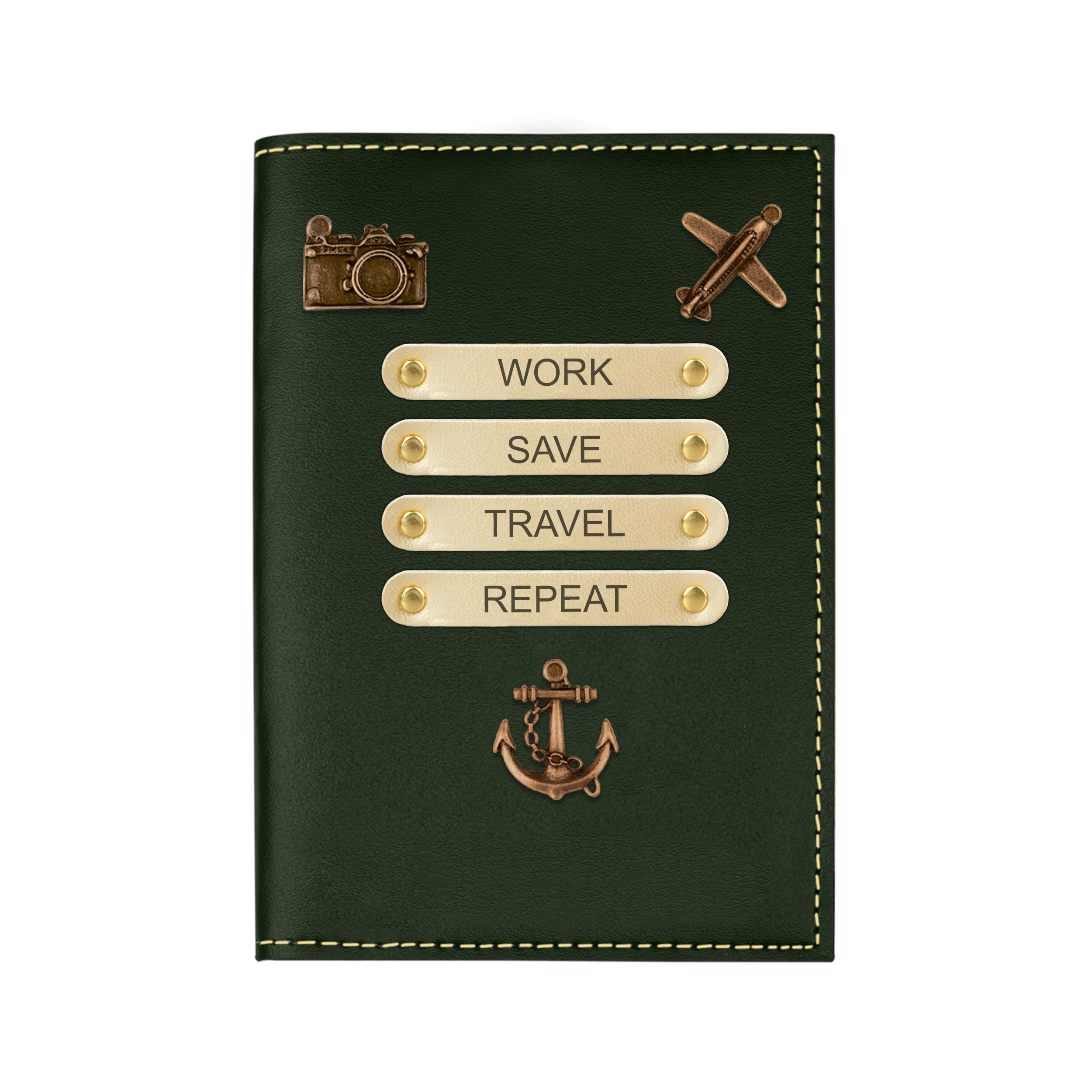 the wallet store Passport Cover for Men and Women | Travel Accessories | Vegan Leather Organizer | Passport Holder (Green-NP)-picture-12