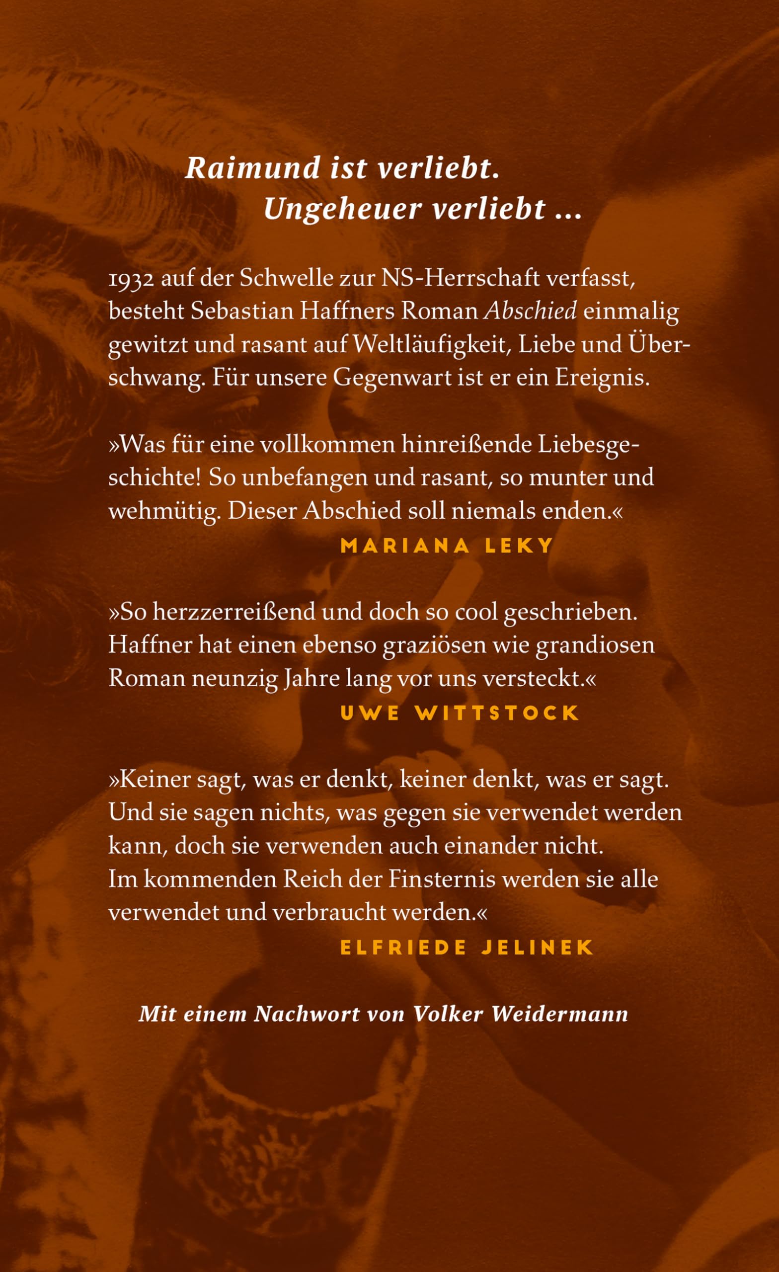 Abschied: Roman. Mit einem Nachwort von Volker Weidermann