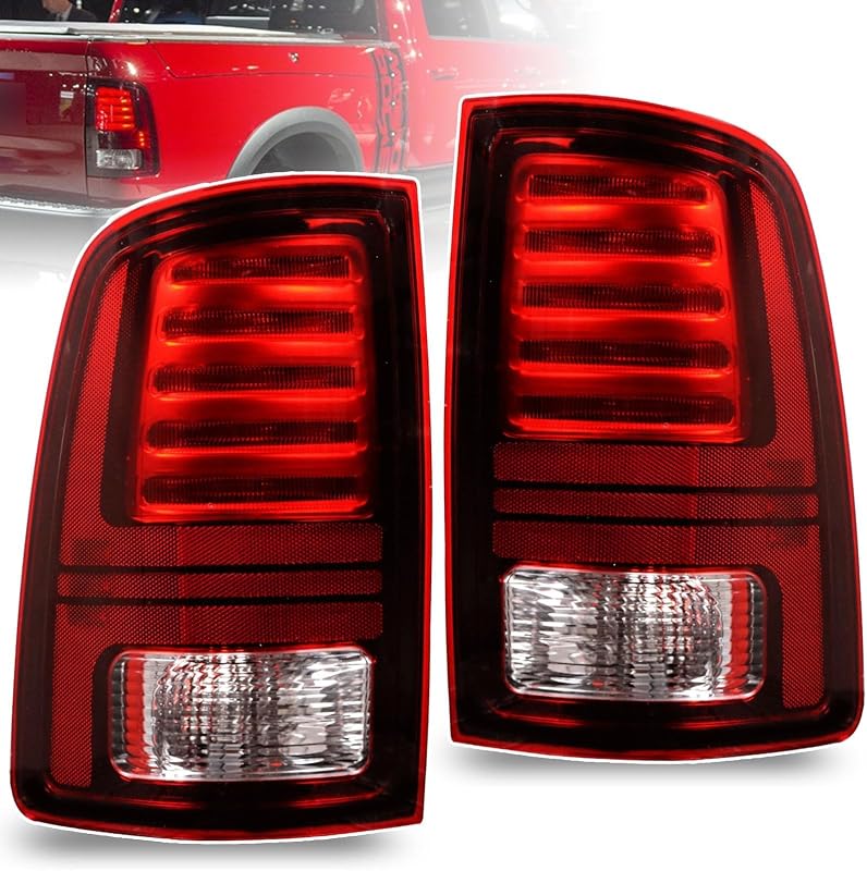 Conjunto de lanternas traseiras LED Lochnchn para Dodge Ram 1500, 2500 e 3500 – 2013 a 2018