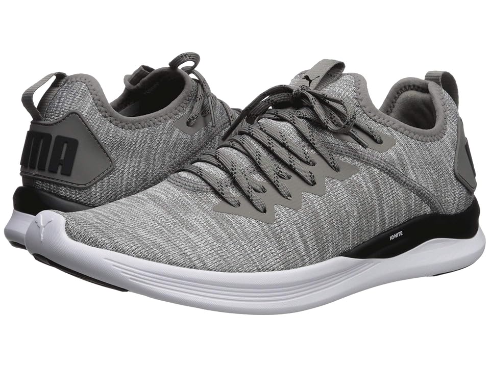 

PUMA Ignite Flash evoKNIT (Steel Gray/Puma Black) Men's Shoes