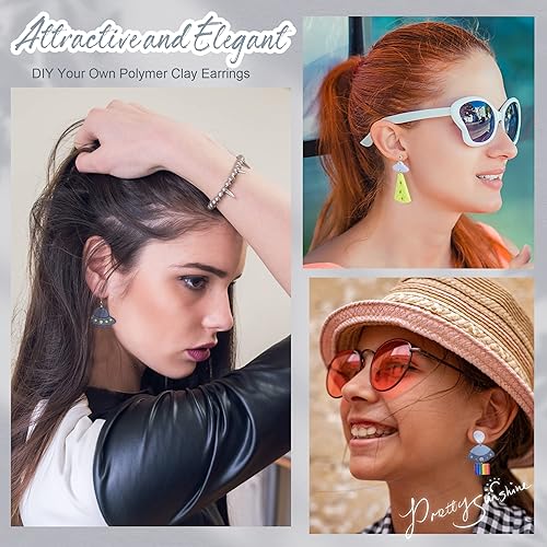 Miniatura 5 de Puocaon Cortadores de aretes de arcilla para gatos, 7 piezas de jarrones de pintura de gatos, cortadores de arcilla polimérica para hacer joyas,