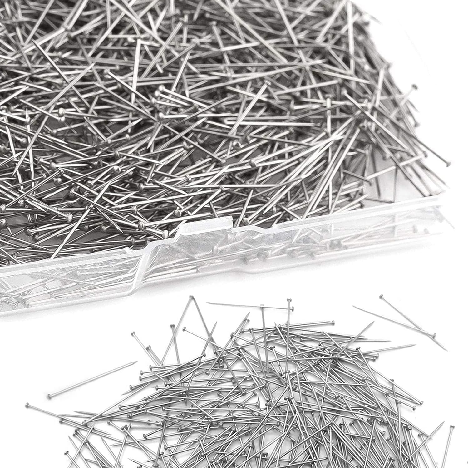 500-Piece Sewing Pins Set - 1 Inch Straight Pins for Sewing, Quilting, and Crafting Projects - Stainless Steel in Convenient Storage Box - Perfect for Dressmaking