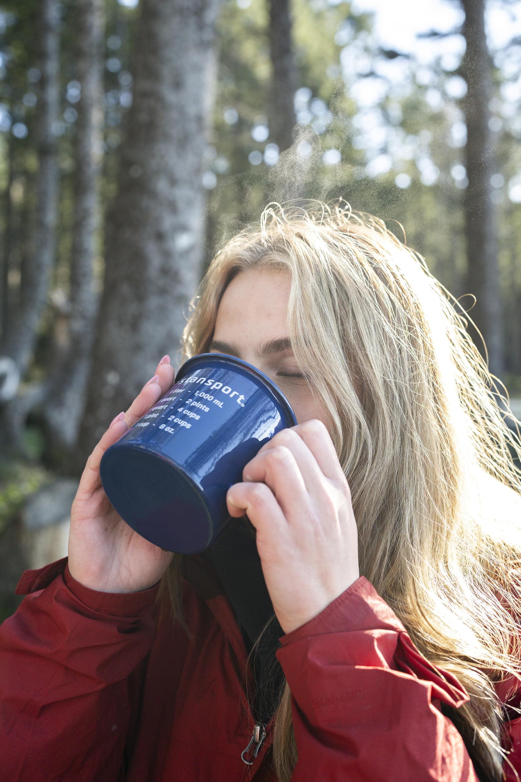 Stansport Taza medidora esmaltada con boquilla 15988