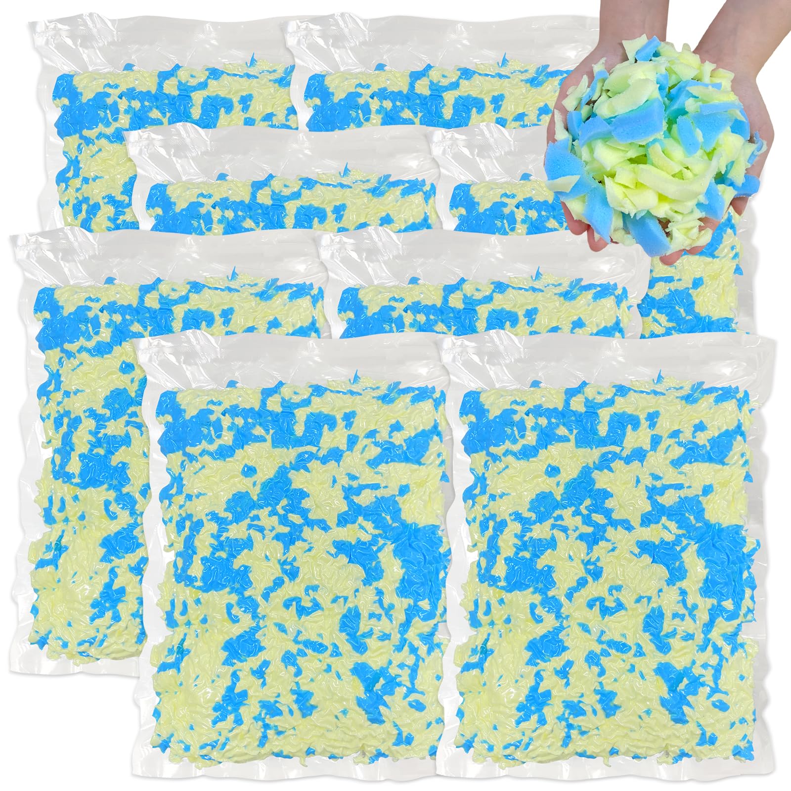 40LBS Bean Bag Filler, Shredded Memory Foam Filling, Comfortable and Soft Bean Bag Chair Refill Beanbag Filler Pillow Filling Stuffing for Couch Cushion Dog Bed Chair Arts Crafts