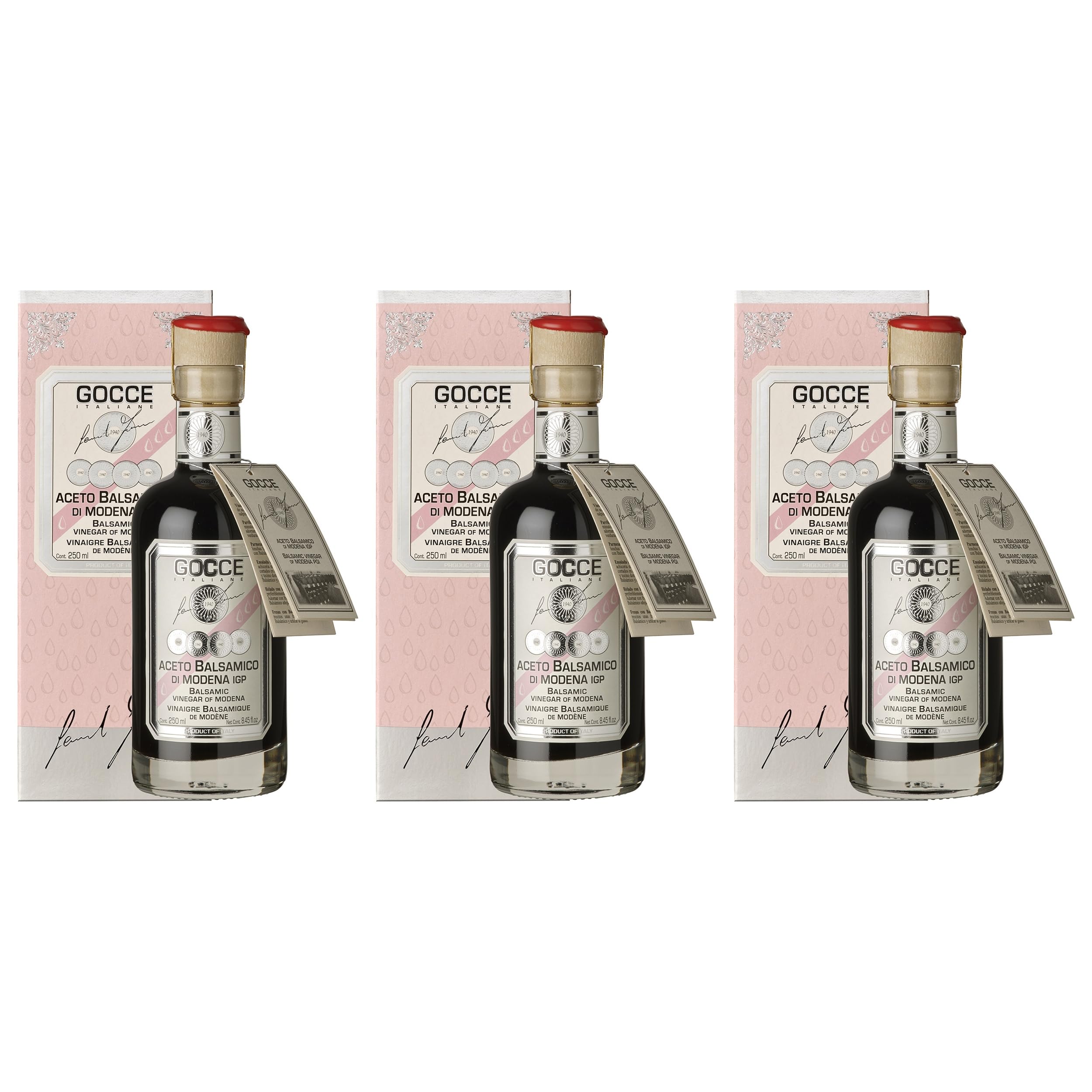 Leonardi Gocce Aceto Balsamico di Modena IGP 8 Travasi Italien inkl. FeinWert E-Book (3 x 0.25 l)
