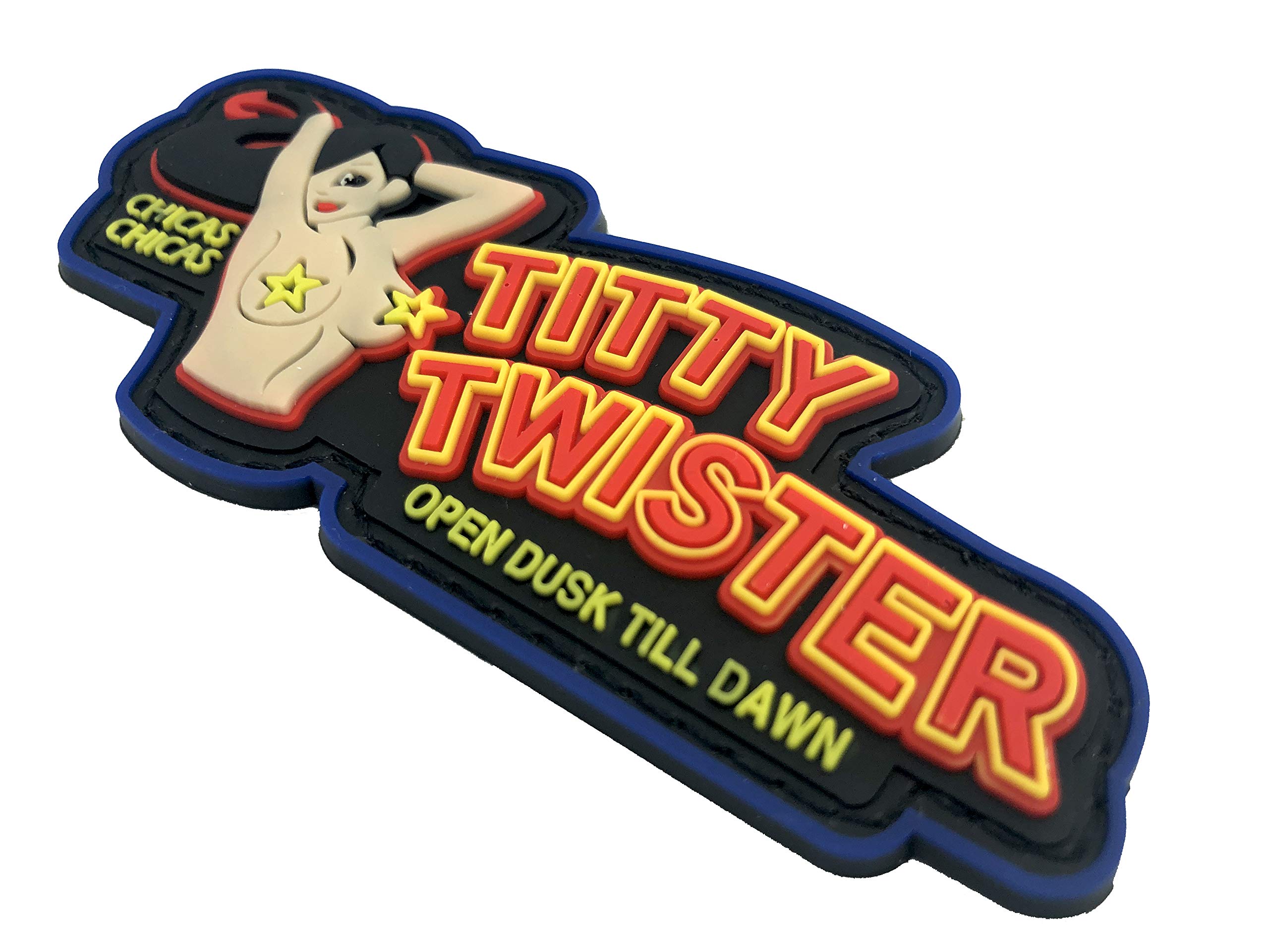 Écusson PVC "Titty Twister Chica" - Pour équipement Tactique Airsoft/paintball, Dimensions 95x40 Mm, Velcro - 3