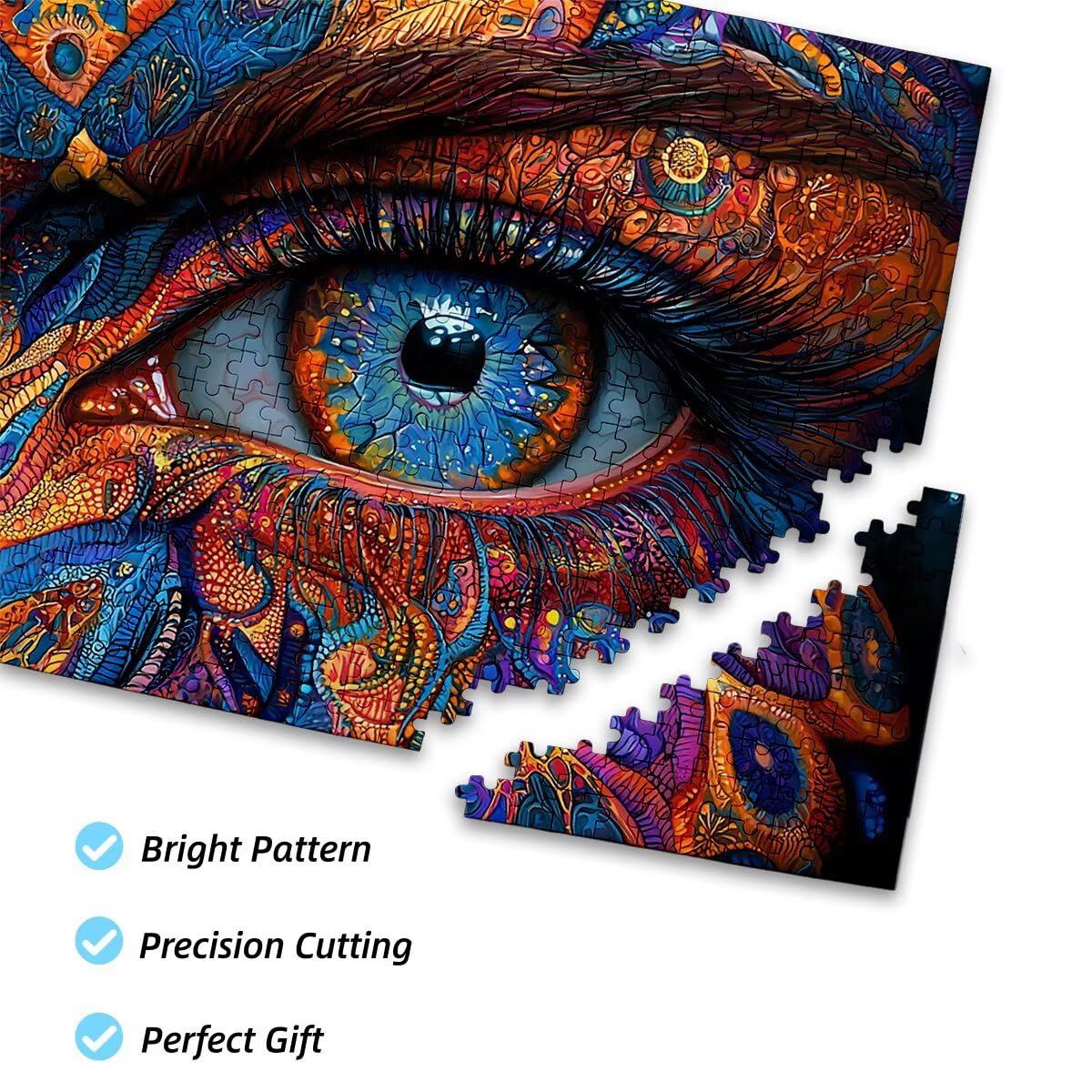 Puzzle 3000 sztuk Abstrakcyjne Puzzle Oko Wymiary 122x81 cm Puzzle Dla Dorosłych Kreatywna Rozrywka, Śmieszne Klasyczne Puzzle Zabawki Edukacyjne Oryginalne Prezenty Dla Kobiet D-28