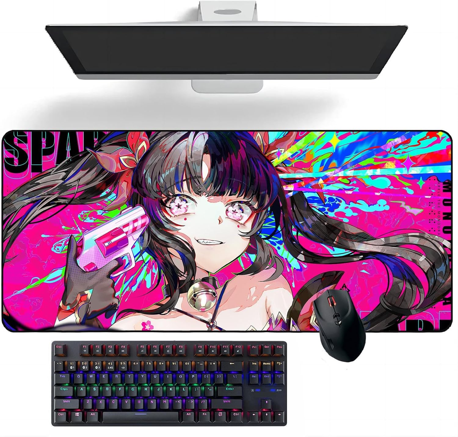 Anime Mouse pad Honkai: Star Rail Sparkle Anime Desk Mat Keyboard Mat Large Mouse Pads Rubber Mouse Mats, 400mm*900mm*3mm