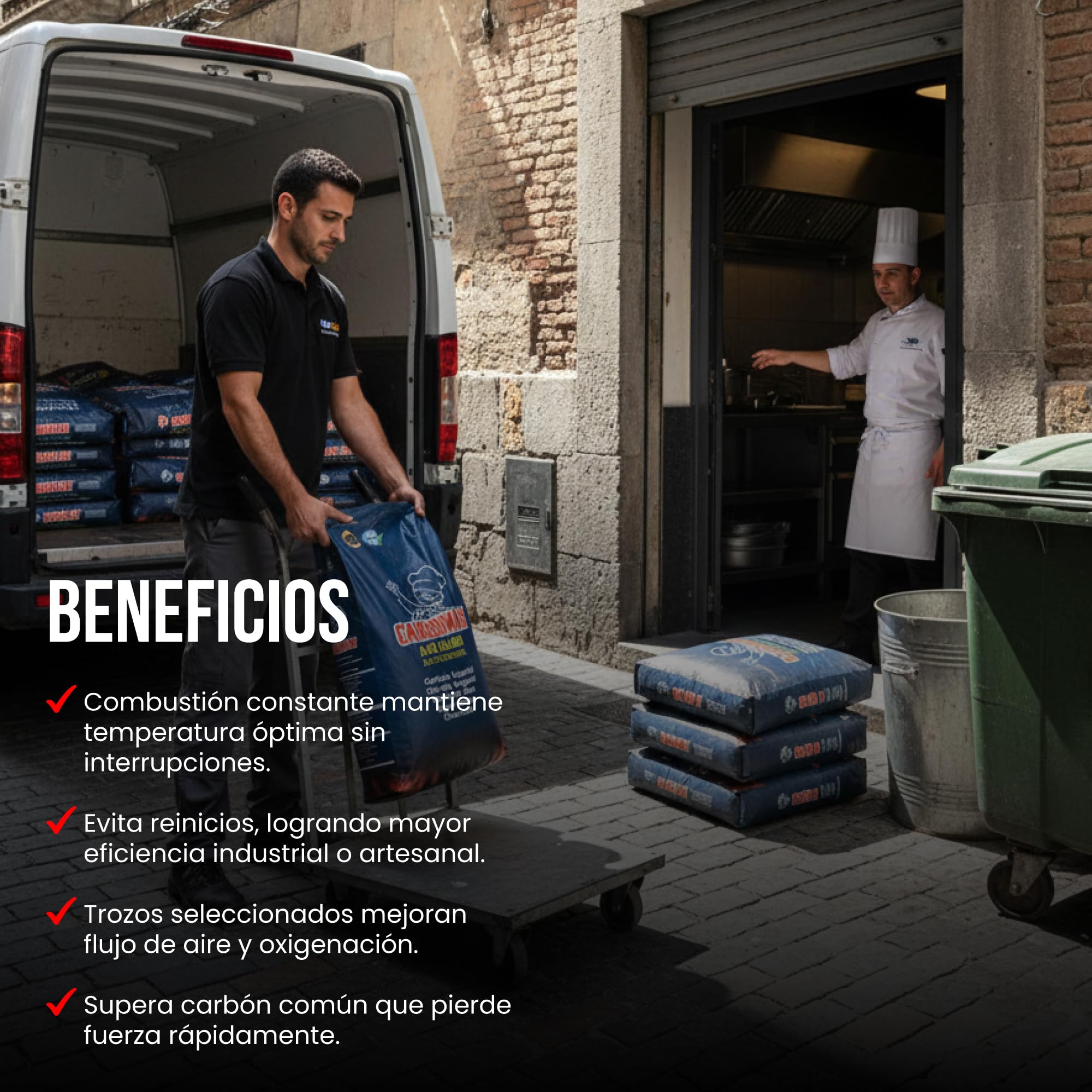 Carbón Vegetal Marabú Profesional 15kg Hostelería Barbacoa Alta Temperatura Combustión Lenta Sin Humo Ni Chispas Gran Duración Ideal Parrillas Restaurantes Cocina Industrial