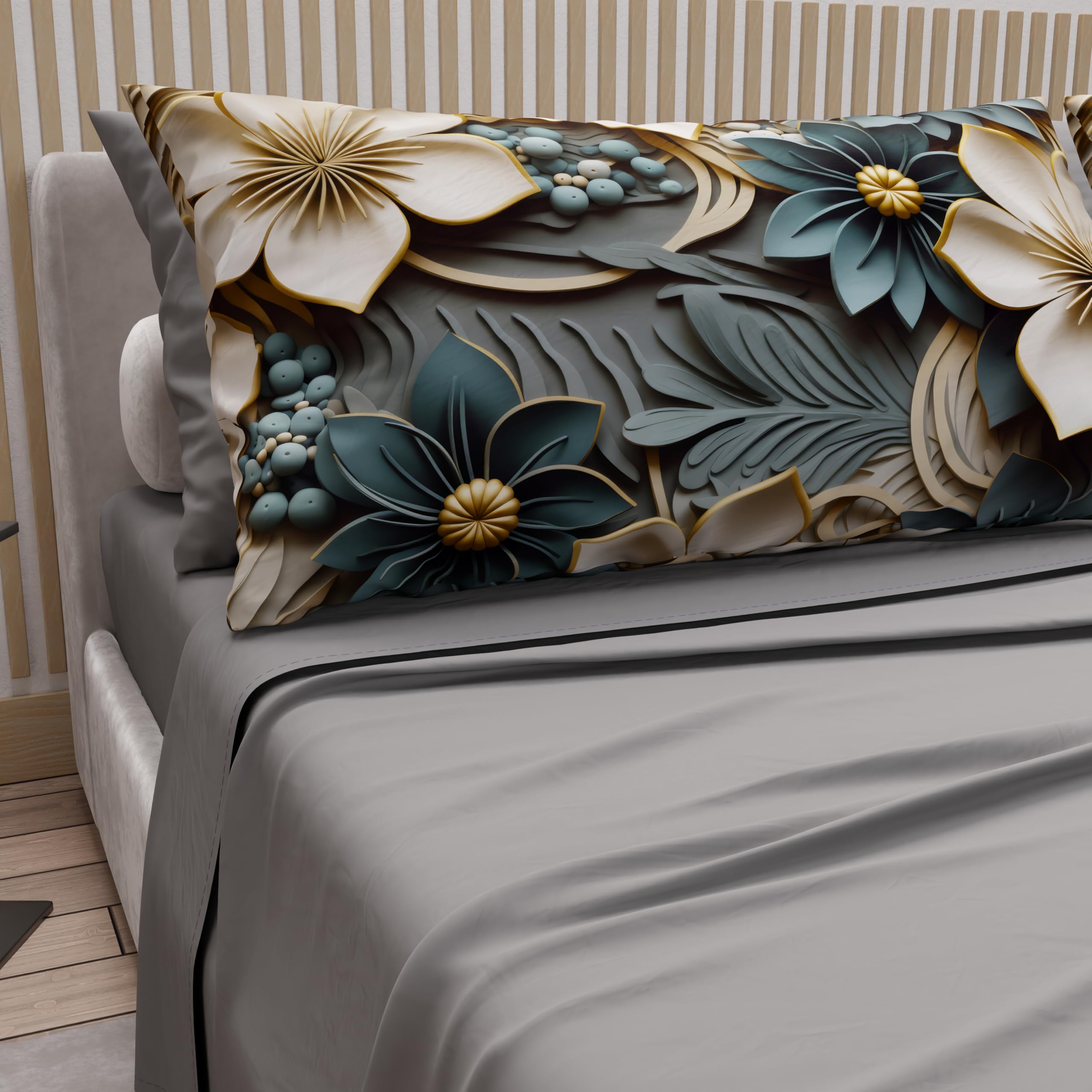 PETTI Artigiani Italiani, Cotton Sheets with Pillowcases in Digital Print, Single Bed Sheet, Single Bed Set